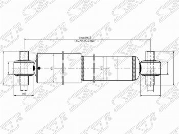 Амортизатор задний SAT Mazda Atenza GG лифтбэк дорестайлинг (2002-2005)