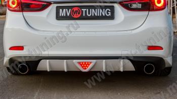 2 499 р. Стоп сигнал LED F1  Mazda 6  GJ (2012-2018) дорестайлинг седан, 1-ый рестайлинг седан (Красный)  с доставкой в г. Омск. Увеличить фотографию 2