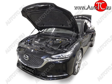 4 599 р. Упоры капота Pomogator Mazda 6 GJ 2-ой рестайлинг седан (2018-2025)  с доставкой в г. Омск