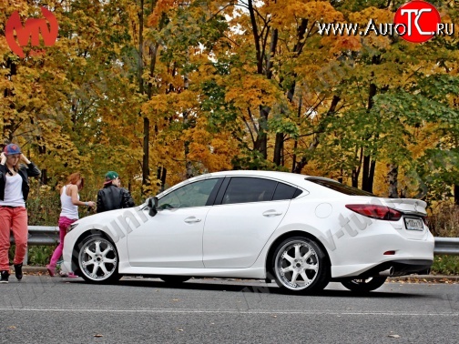 11 399 р. Пороги накладки SkyActivSport  Mazda 6  GJ (2012-2018) дорестайлинг седан, 1-ый рестайлинг седан (Неокрашенные)  с доставкой в г. Омск