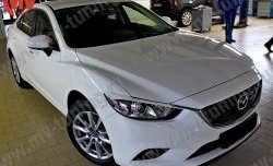 1 299 р. Реснички на фары Sport V2 Mazda 6 GJ дорестайлинг седан (2012-2015) (Неокрашенные)  с доставкой в г. Омск. Увеличить фотографию 2