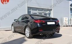 5 199 р. Лип спойлер Boomer Design Mazda 6 GJ дорестайлинг седан (2012-2015) (Неокрашенный)  с доставкой в г. Омск. Увеличить фотографию 3