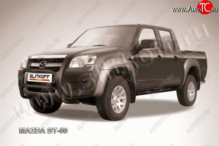 21 849 р. Кенгурятник d57 низкий Mazda BT-50 (2006-2011) (Цвет: серебристый)  с доставкой в г. Омск