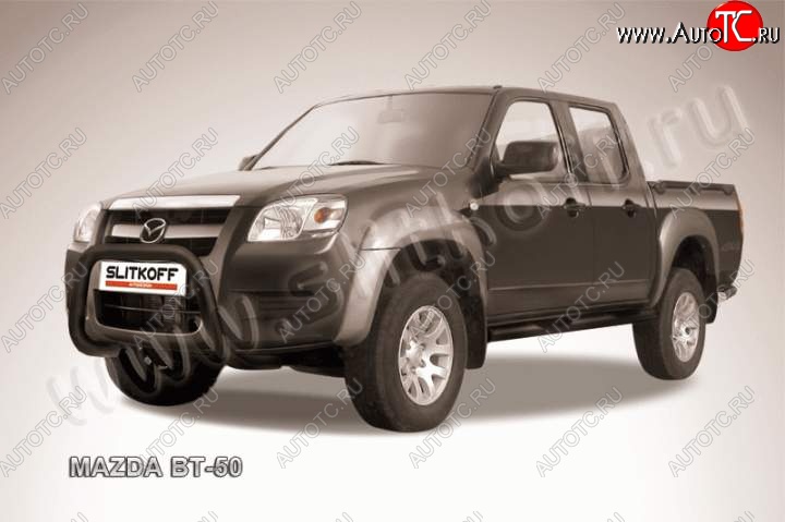 20 999 р. Кенгурятник d76 низкий мини  Mazda BT-50 (2006-2011) (Цвет: серебристый)  с доставкой в г. Омск