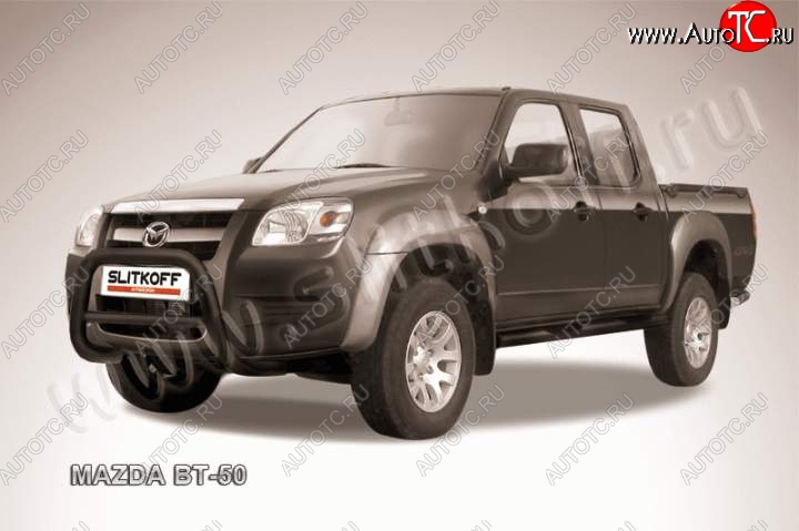 18 999 р. Кенгурятник d76 низкий Mazda BT-50 (2006-2011) (Цвет: серебристый)  с доставкой в г. Омск