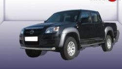 11 699 р. Одинарная защита переднего бампера диаметром 76 мм Slitkoff  Mazda BT-50 (2006-2011) (Нержавейка, Полированная)  с доставкой в г. Омск. Увеличить фотографию 1