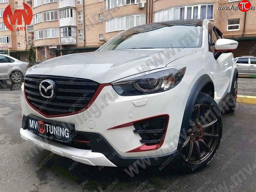 9 199 р. Расширители колесных арок MV-Tuning  Mazda CX-5  KE (2011-2017) дорестайлинг, рестайлинг (Неокрашенный)  с доставкой в г. Омск