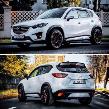 9 199 р. Расширители колесных арок MV-Tuning  Mazda CX-5  KE (2011-2017) дорестайлинг, рестайлинг (Неокрашенный)  с доставкой в г. Омск. Увеличить фотографию 2