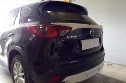 4 149 р. Накладка на задний бампер СТ v2 v2 Mazda CX-5 KE рестайлинг (2015-2017) (Неокрашенная)  с доставкой в г. Омск. Увеличить фотографию 5