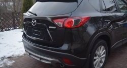 4 149 р. Накладка на задний бампер СТ v2 v2 Mazda CX-5 KE рестайлинг (2015-2017) (Неокрашенная)  с доставкой в г. Омск. Увеличить фотографию 8