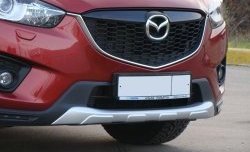 4 649 р. Накладка Sport Line на передний бампер  Mazda CX-5  KE (2011-2014) дорестайлинг (Неокрашенная)  с доставкой в г. Омск. Увеличить фотографию 2