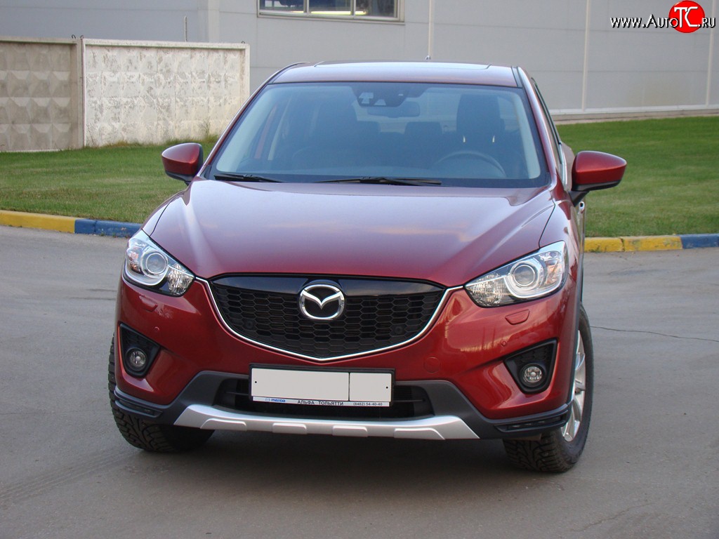 4 649 р. Накладка Sport Line на передний бампер  Mazda CX-5  KE (2011-2014) дорестайлинг (Неокрашенная)  с доставкой в г. Омск