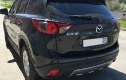 2 749 р. Накладка на задний бампер СТ v2 v2 Mazda CX-5 KE рестайлинг (2015-2017) (Неокрашенная)  с доставкой в г. Омск. Увеличить фотографию 2