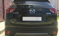 2 749 р. Накладка на задний бампер СТ v2 v2 Mazda CX-5 KE рестайлинг (2015-2017) (Неокрашенная)  с доставкой в г. Омск. Увеличить фотографию 3