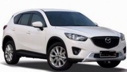 4 199 р. Накладка на передний бампер СТ v2 v2 v2 Mazda CX-5 KE дорестайлинг (2011-2014) (Неокрашенная)  с доставкой в г. Омск. Увеличить фотографию 3