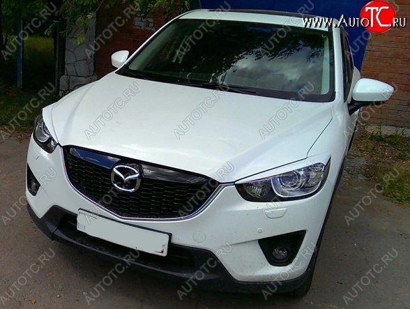 1 399 р. Реснички на фары CT v2 Mazda CX-5 KE рестайлинг (2015-2017) (Неокрашенные)  с доставкой в г. Омск