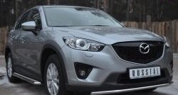 11 449 р. Одинарная защита переднего бампера диаметром 42 мм Russtal Mazda CX-5 KE рестайлинг (2015-2017)  с доставкой в г. Омск. Увеличить фотографию 4