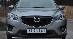 11 449 р. Одинарная защита переднего бампера диаметром 42 мм Russtal  Mazda CX-5  KE (2011-2017) дорестайлинг, рестайлинг  с доставкой в г. Омск. Увеличить фотографию 1