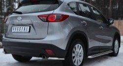 12 799 р. Защита заднего бампера (Ø63 мм уголки, нержавейка) SLITKOFF  Mazda CX-5  KE (2011-2017) дорестайлинг, рестайлинг  с доставкой в г. Омск. Увеличить фотографию 3