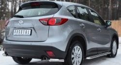 16 899 р. Защита заднего бампера (Ø63 мм уголки, нержавейка) SLITKOFF Mazda CX-5 KE дорестайлинг (2011-2014)  с доставкой в г. Омск. Увеличить фотографию 4