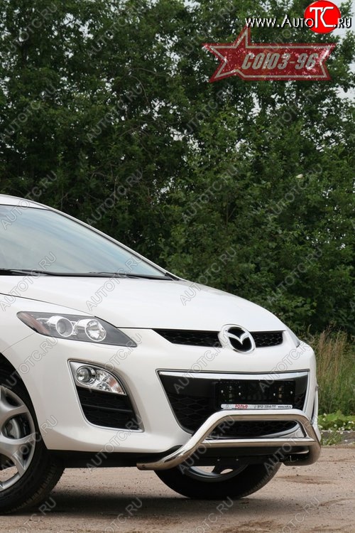 14 039 р. Защита переднего бампера Souz-96 (d60) Mazda CX-7 ER рестайлинг (2010-2012)  с доставкой в г. Омск