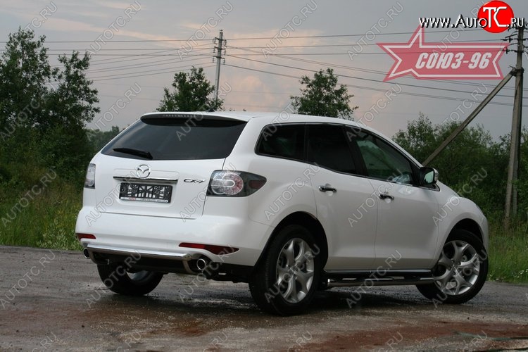 12 059 р. Защита заднего бампера Souz-96 (d60) Mazda CX-7 ER рестайлинг (2010-2012)  с доставкой в г. Омск