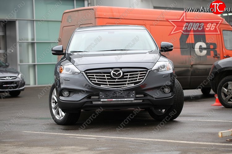 8 819 р. Декоративный элемент решетки радиатора Souz-96 (d16) Mazda CX-9 TB дорестайлинг (2007-2009)  с доставкой в г. Омск