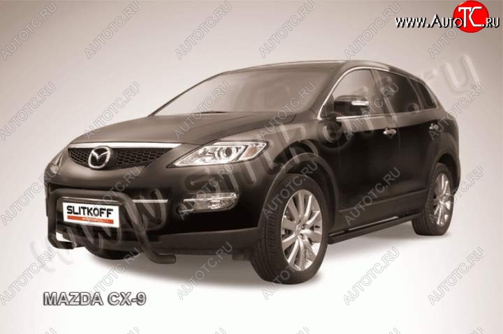 14 849 р. Кенгурятник d57 низкий мини Mazda CX-9 TB дорестайлинг (2007-2009) (Цвет: серебристый)  с доставкой в г. Омск