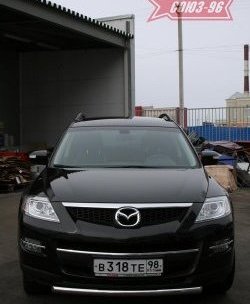 2 384 р. Защита переднего бампера одинарная Souz-96 (d60) Mazda CX-9 TB дорестайлинг (2007-2009)  с доставкой в г. Омск. Увеличить фотографию 2