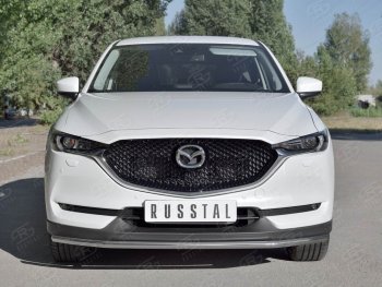 16 649 р. Защита переднего бампера (Ø42 мм, нержавейка) SLITKOFF  Mazda CX-5  KF (2016-2025)  с доставкой в г. Омск. Увеличить фотографию 2