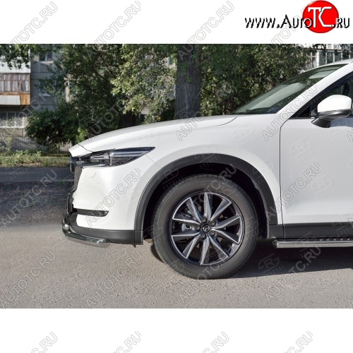 17 999 р. Защита переднего бампера (2 трубыØ63 и 42 мм, нержавейка) SLITKOFF  Mazda CX-5  KF (2016-2024)  с доставкой в г. Омск