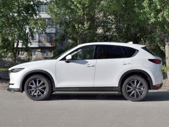 16 299 р. Защита порогов из круглой трубы диаметром 63 мм Russtal v2 Mazda CX-5 KF (2016-2024)  с доставкой в г. Омск. Увеличить фотографию 3