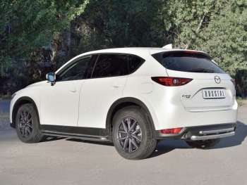 13 999 р. Защита заднего бампера (Ø63 и 42 мм, нержавейка) Russtal Mazda CX-5 KF (2016-2024)  с доставкой в г. Омск. Увеличить фотографию 3