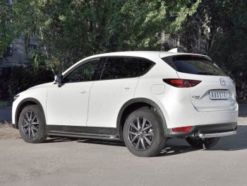 10 399 р. Защита заднего бампера (Ø63 мм дуга, нержавейка) Russtal Mazda CX-5 KF (2016-2024)  с доставкой в г. Омск. Увеличить фотографию 4