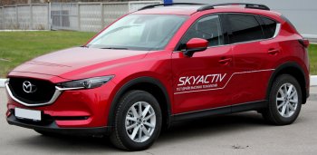 7 599 р. Рейлинги крыши АПС  Mazda CX-5  KF (2016-2024) (Черно-серые, без поперечин)  с доставкой в г. Омск. Увеличить фотографию 2