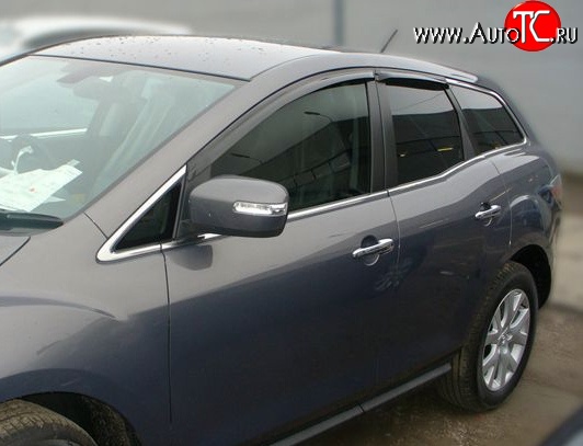 2 999 р. Дефлекторы окон (ветровики) Novline 4 шт Mazda CX-7 ER дорестайлинг (2006-2010)  с доставкой в г. Омск