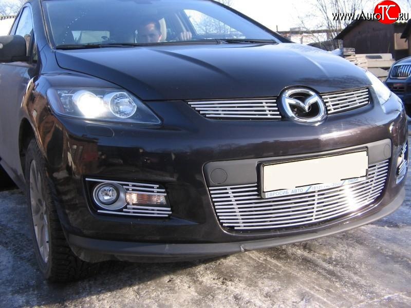 4 399 р. Декоративная вставка решетки радиатора Berkut Mazda CX-7 ER дорестайлинг (2006-2010)  с доставкой в г. Омск