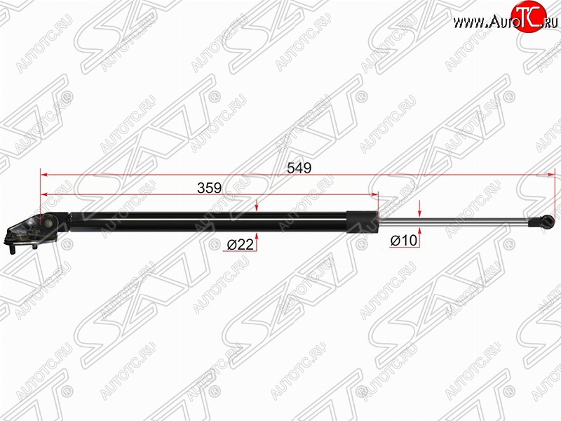 829 р. Левый упор крышки багажника SAT (газовый)  Mazda CX-7  ER (2006-2012) дорестайлинг, рестайлинг  с доставкой в г. Омск