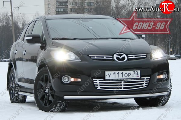 10 664 р. Защита переднего бампера d 42 Mazda CX-7 ER дорестайлинг (2006-2010)  с доставкой в г. Омск