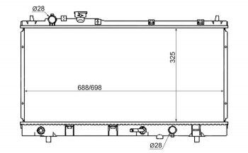 Радиатор двигателя SAT (трубчатый, МКПП/АКПП) Mazda (Мазда) 323/Familia (фамилия)  седан (1998-2004) седан BJ дорестайлинг, BJ рестайлинг