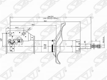 Правый амортизатор передний SAT Mazda Premacy (1999-2004)