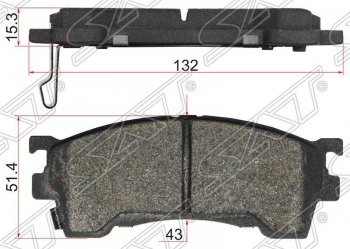 Колодки тормозные SAT (передние) Mazda 323/Familia седан BJ дорестайлинг (1998-2000)