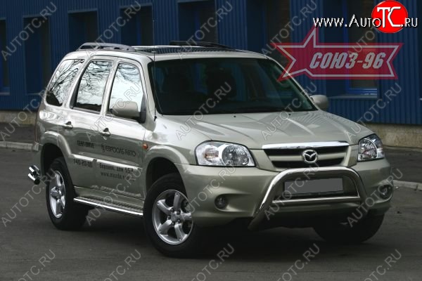 19 718 р. Защита переднего бампера Souz-96 (d76) Mazda Tribute  рестайлинг (2008-2011)  с доставкой в г. Омск