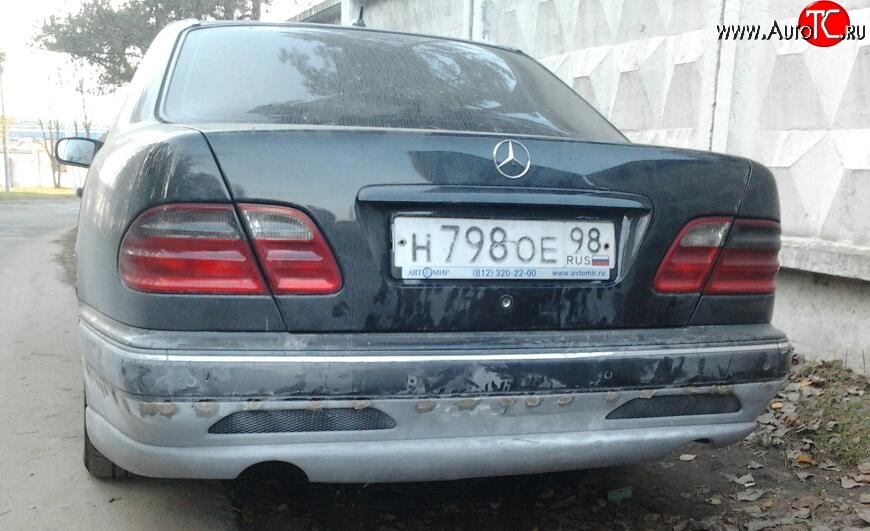 5 199 р. Накладка на задний бампер Sport Mercedes-Benz E-Class W210 дорестайлинг седан (1996-1999)  с доставкой в г. Омск