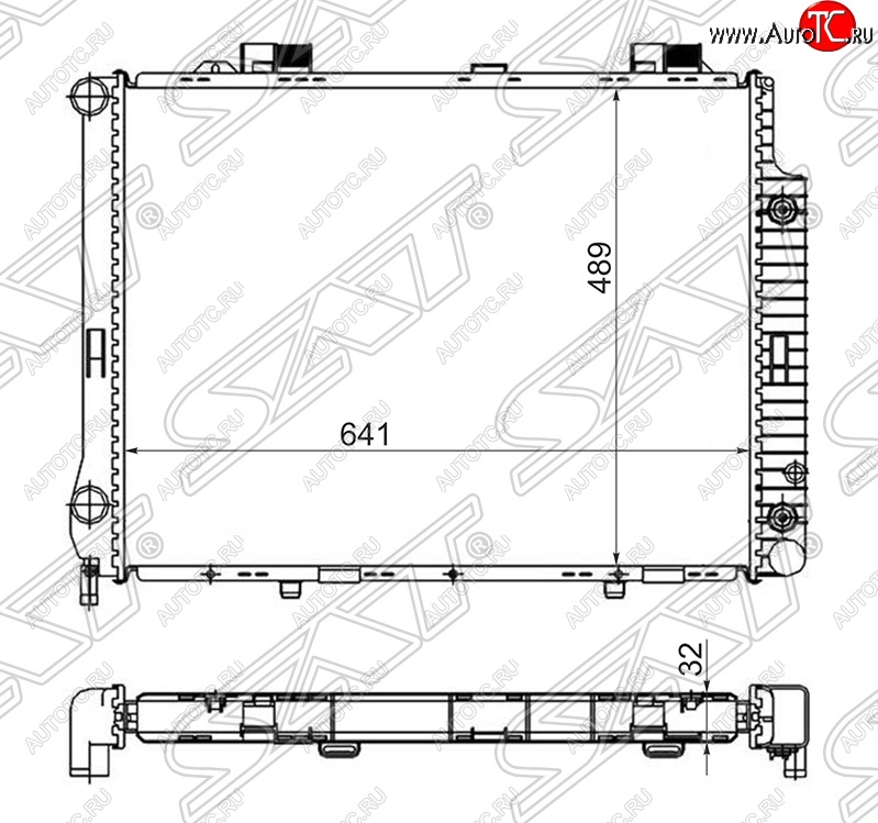 10 399 р. Радиатор двигателя SAT (пластинчатый, 2.8/3.2, АКПП) Mercedes-Benz E-Class W210 дорестайлинг универсал (1996-1999)  с доставкой в г. Омск