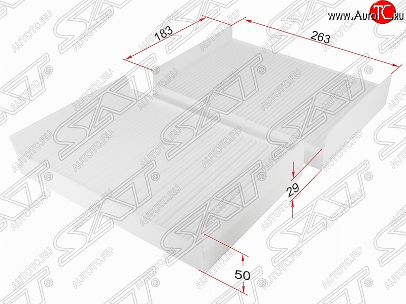 439 р. Фильтр салонный SAT (комплект, 263х183х50/29 mm)  Mercedes-Benz CL class  C216 - S class  W221  с доставкой в г. Омск