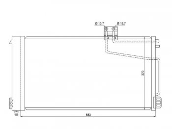 Радиатор кондиционера SAT  C-Class  W203, CLK class  W209, SLK class  R171