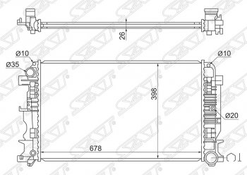 Радиатор двигателя (трубчатый, МКПП) SAT Mercedes-Benz Sprinter W906 (2006-2013)