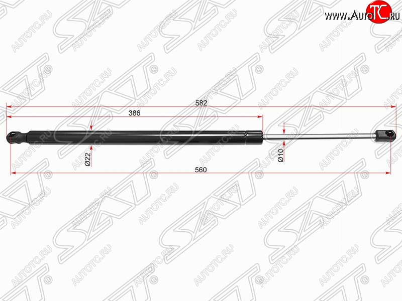 679 р. Газовый упор крышки багажника SAT  Mercedes-Benz ML class  W164 (2005-2011) дорестайлинг, рестайлинг  с доставкой в г. Омск