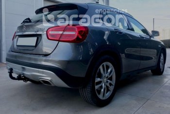 26 999 р. Фаркоп Aragon.(шар V)  INFINITI Q30  H15E (2015-2019), INFINITI QX30  H15E (2016-2020), Mercedes-Benz A class  W176 (2012-2015), Mercedes-Benz B-Class  W246/T246 (2011-2018), Mercedes-Benz GLA  X156 (2013-2020)  с доставкой в г. Омск. Увеличить фотографию 7